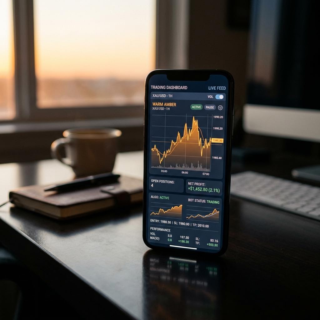 Lolvargenix AI trading interface running on a mobile device